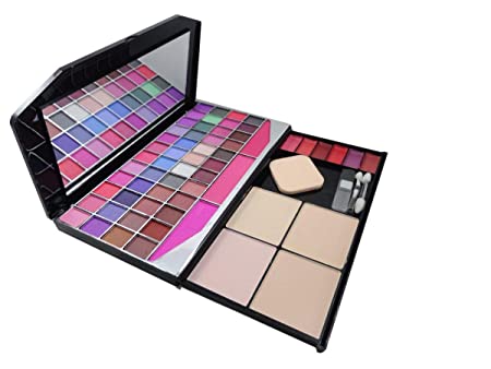 Mars Makeup Kit of 48 Eyse Shadow, 3 Blusher, 4 Compact Powder, 6 Lip Color, 1 Mirror and 1 Puff (Multicolour)